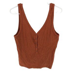 Abercrombie & Fitch Sleeveless Top Blouse Women's Large Brown